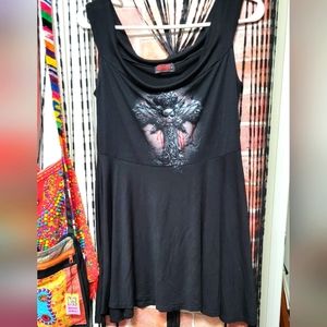 Spiral Direct London size medium off shoulder sleeveless top. Skull cross